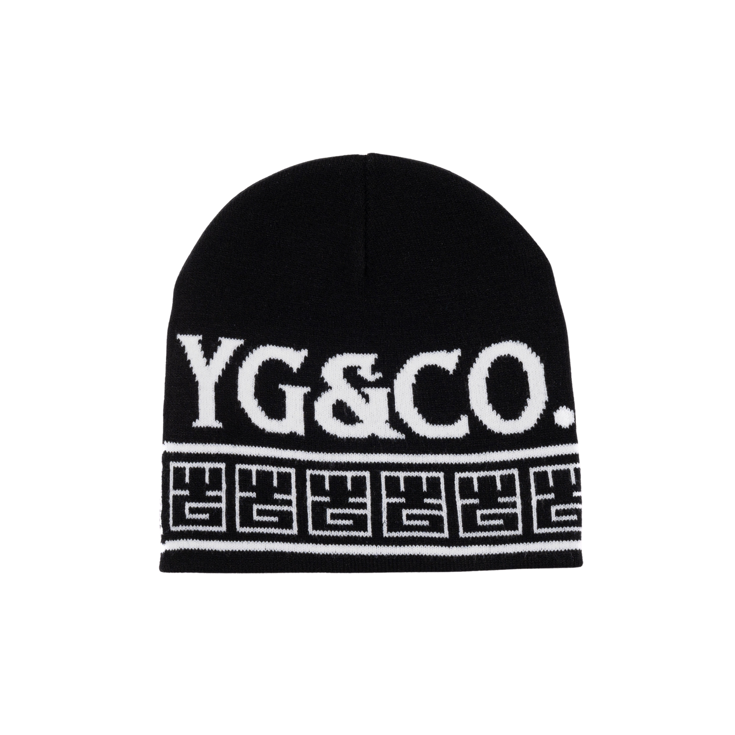 YG&CO MONOGRAM KNIT BEANIE