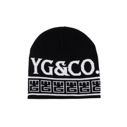 YG&CO MONOGRAM KNIT BEANIE