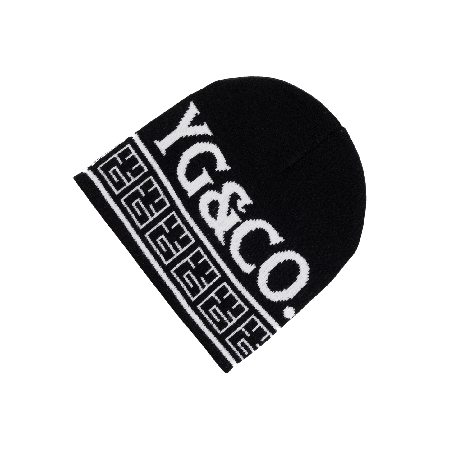 YG&CO MONOGRAM KNIT BEANIE