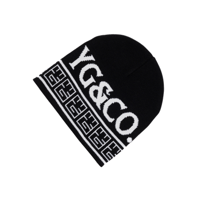 YG&CO MONOGRAM KNIT BEANIE