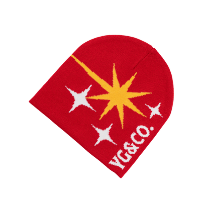 YG&CO STARBURTS KNIT BEANIE