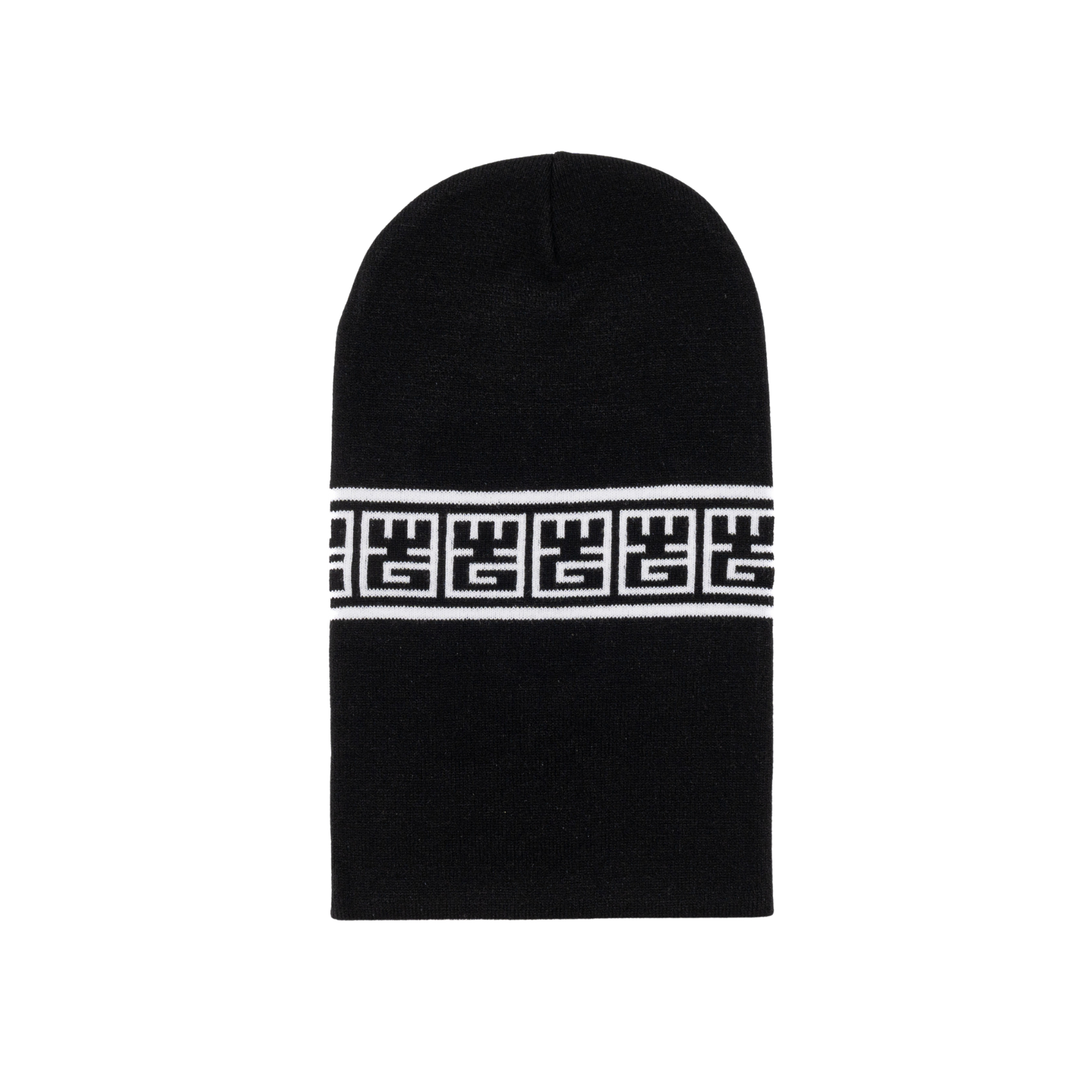 YG&CO JASON MONOGRAM KNIT BALACLAVA