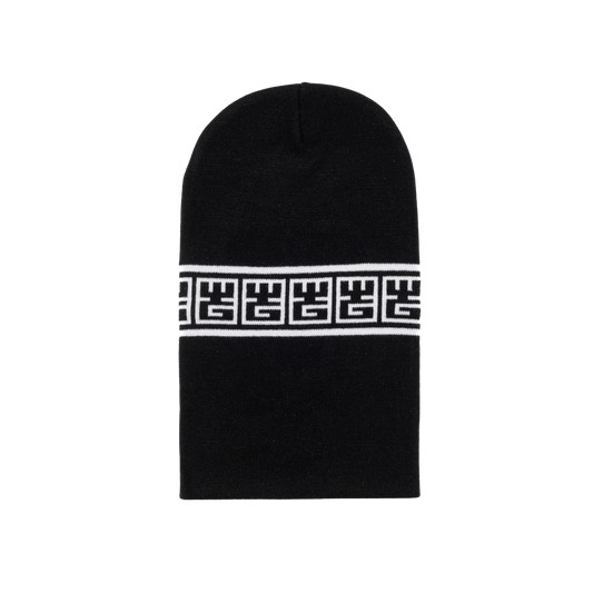YG&CO JASON MONOGRAM KNIT BALACLAVA