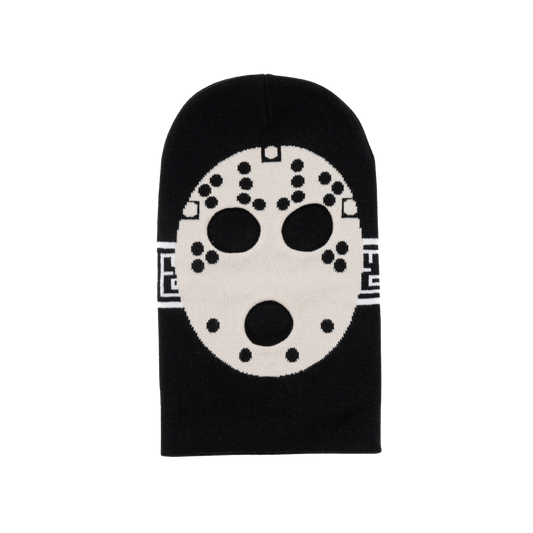 YG&CO JASON MONOGRAM KNIT BALACLAVA