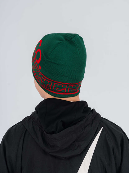 YG&CO MONOGRAM KNIT BEANIE