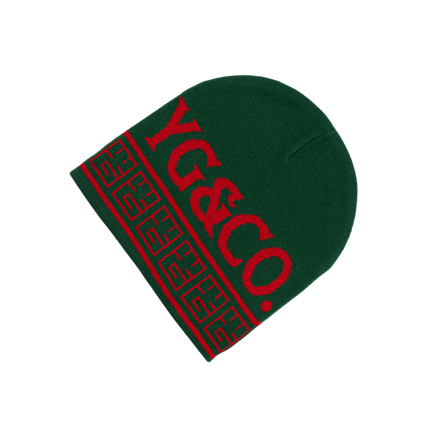 YG&CO MONOGRAM KNIT BEANIE