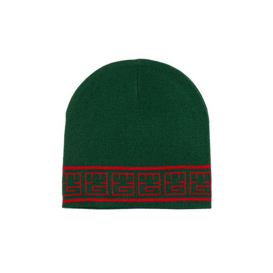 YG&CO MONOGRAM KNIT BEANIE